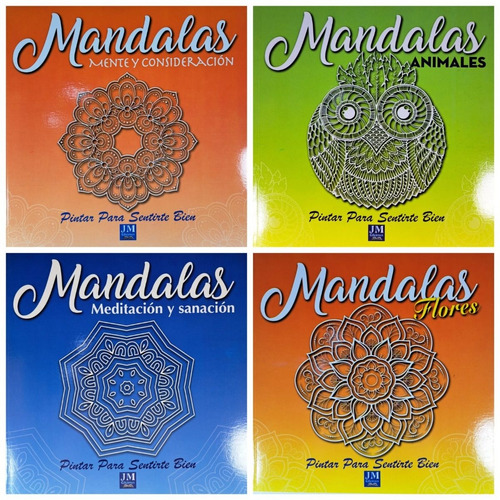 Lote X 4 Libros Para Pintar - Mandalas Antiestres