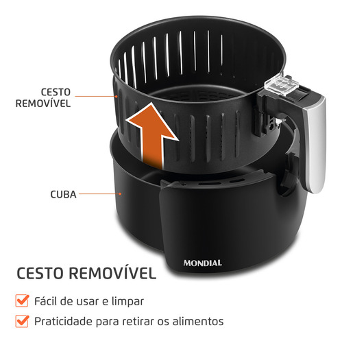Fritadeira Sem Óleo Air Fryer 3,5l Mondial Af-30-i 127v