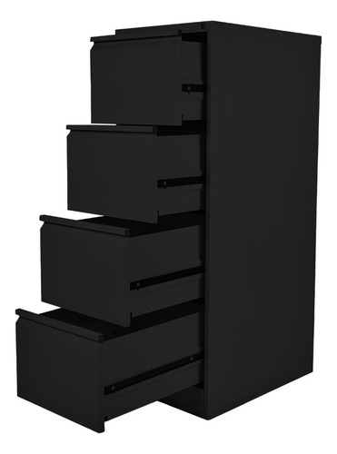 Archivero Metalico De 4 Gavetas Color Negro