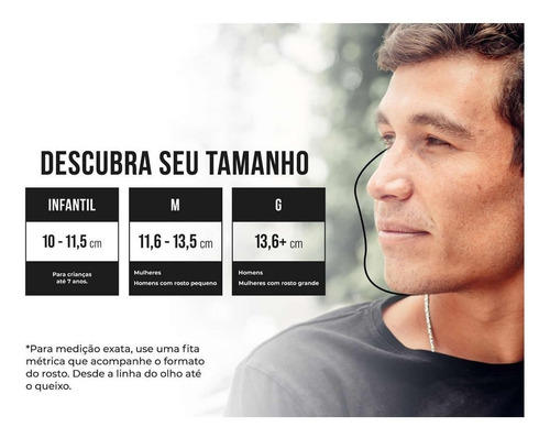 Imagem 2 de 8 de Máscara De Proteção Fiber Knit 3d Infantil Com 1 Refil Tam P