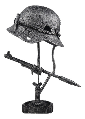 Lámpara De Mesa L War Lamp Hecha Con Casco De Soldado A De L