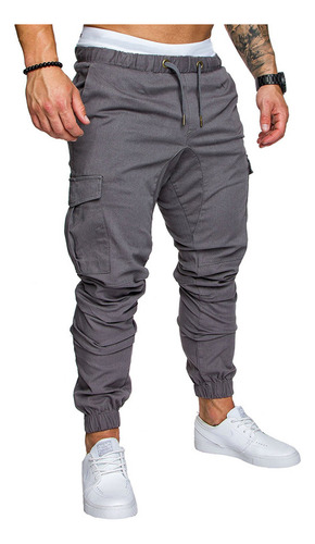 Pantalón Cargo Deportivo Elástico De Algodón Para Atar