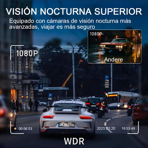 1080p Cámara Universal Para Automóvil Dash Cam 4 Cámara+64gb