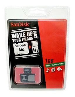 Cartão Memória Memory Stick Micro M2 1gb Sandisk Adaptador