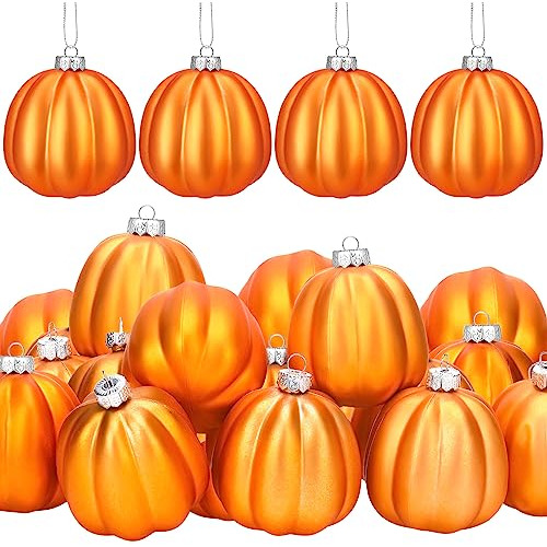 24 Piezas De Ornamentos Colgantes De Calabazas De Otoñ...