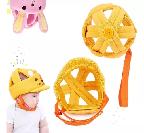 JUNUNDJING Casco Bebe Golpes, Protector Cabeza Bebe, Casco Protector  Ajustable, Seguridad Bebe, Protectores Bebe Casa, Hecho de Algodón  Agradable Para La Piel, Transpirable, Pequeño Dinosaurio Naranja :  : Bebé