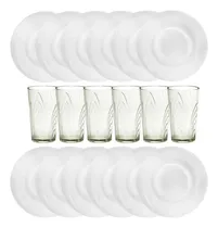 Comprar 6 Platos Playos + 6 Platos Hondos + 6 Vasos Durax Combo 2