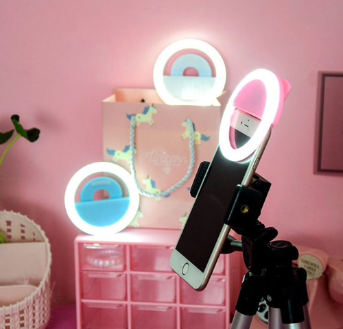 Selfie Ring Light, Aro De Led Recargable Para Celular