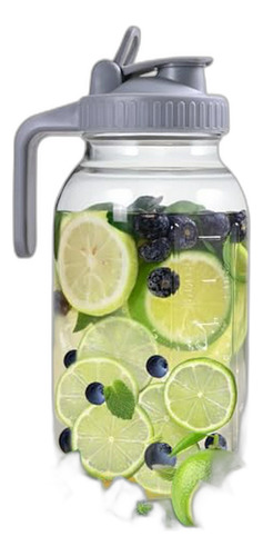 Jarra De Vidrio Scidea 64oz Con Tapa, Boca Ancha Y Hermética