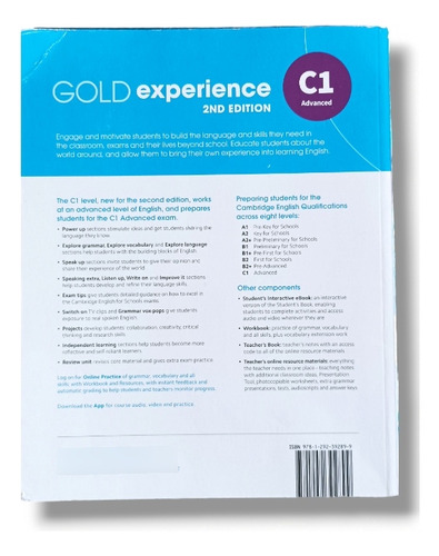 Gold Experience C1 Advanced Student Book 2nd Edition (Usado)