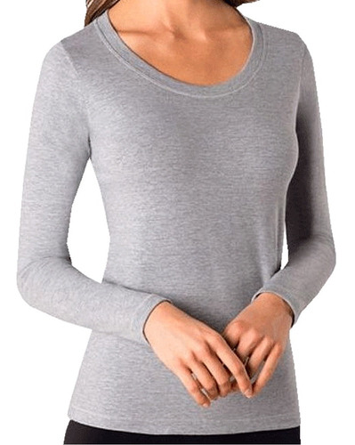 Imagem 3 de 7 de Kit 12 Blusinha Feminina Manga Longa Segunda Pele Atacado