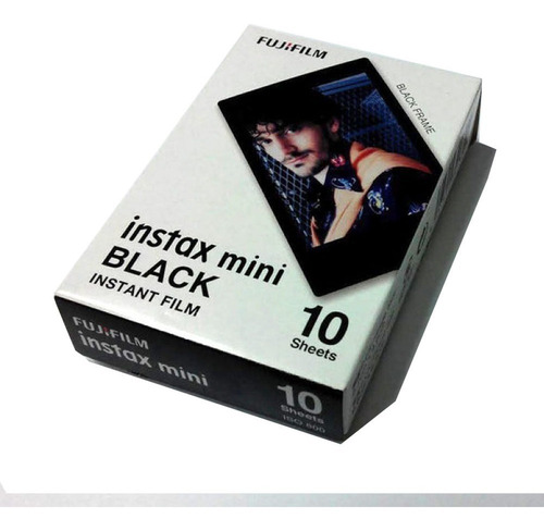 Rollo Fujifilm Instax Mini Black Marco Negro Entrega Prem