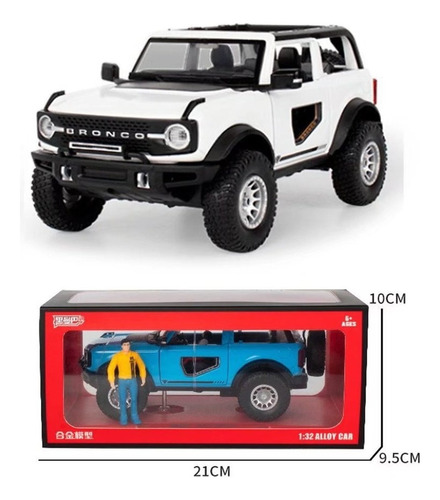 Ford Bronco Miniatura Metal Autos Con Luces Y Sonido 1/32