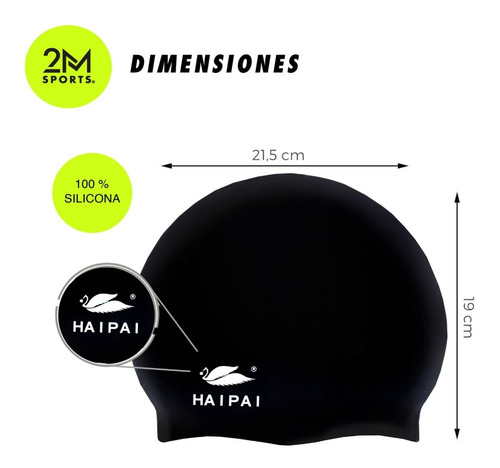 Imagen 3 de 6 de Gorro Natacion De Silicona Pileta Adultos Y Jovenes