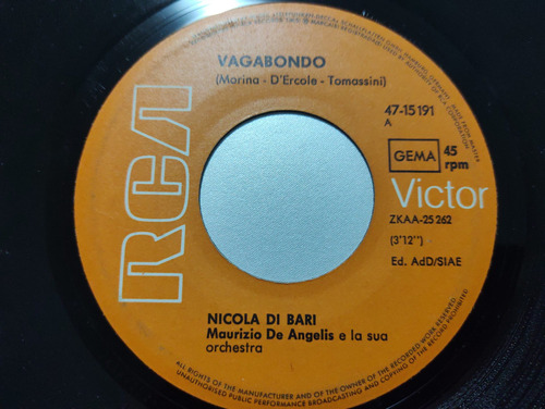 Vinilo Single De Nicola Di Bari - La Mia Donna ( E40