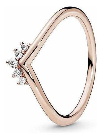 Pandora Jewelry Tiara Wishbone Anillo De Circonita Cúbica E