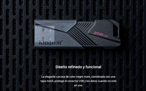 Memoria Flash Usb Kingston De 256 Gb 3.2 Exodia Onix Negra