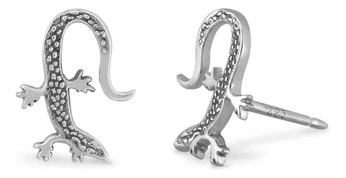 Boma Jewelry Aretes De Plata Esterlina Con Lagarto Gecko