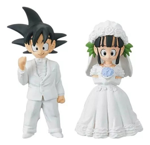 Fwefww Figuras De Goku Y Milk, Boda. Dragon Ball. 7 Cms.