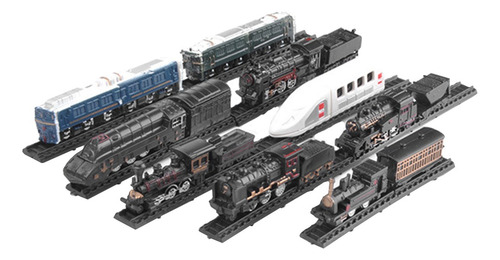 . 9 Piezas 1:1200 Tren De Montaje Juguetes Mini Tren De