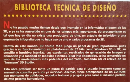 Manual Técnico Studio 3 D Max - Nuevo - Sin Cd