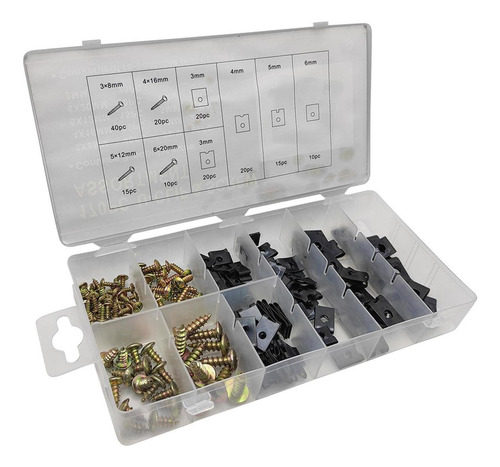 Q Juego De 170 Piezas De Reparación De Clips De Metal En U