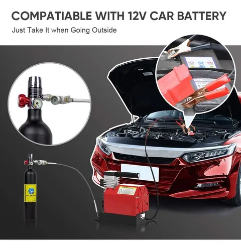Compresor De Aire Pcp Portátil Cs2, 4500 Psi/30 Mpa, Sin Ace