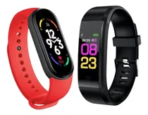 Comprar Smartwatch Reloj 115 Plus Combo + Smartband Digital M7 Rojo
