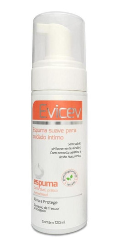 Evicev Espuma De Higiene Intima Protege Da Candidíase 120ml