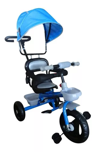 Triciclo Infantil Empurrador Passeio Motoca Cobertura Sol