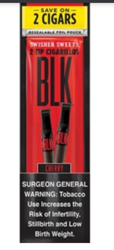 Imagen 2 de 3 de Tabacos Puritos Sabor A Cereza (cherry) Swisher Sweets Blk