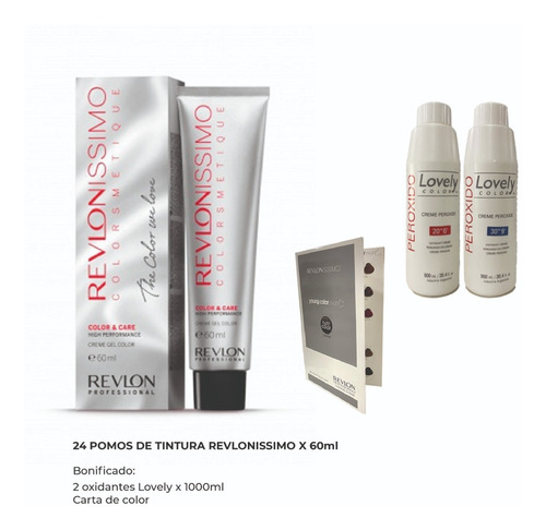 Tintura Revlonissimo 60ml X 24 Unid + 2 Oxidantes + Carta