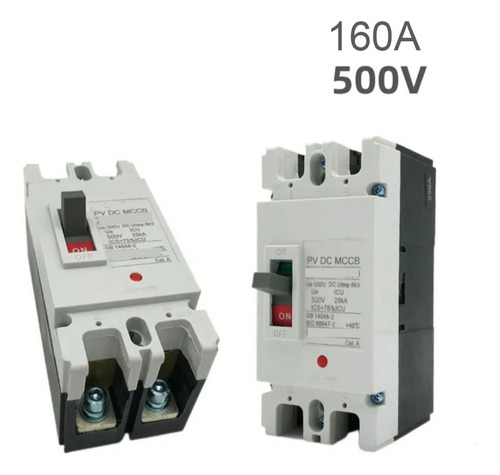 Disjuntor Snetec Caixa Moldada Bipolar 2p 160a 500v Dc Cc