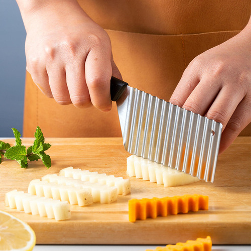 Para Cuchillo Cortador De Patatas Fritas Arrugado Y