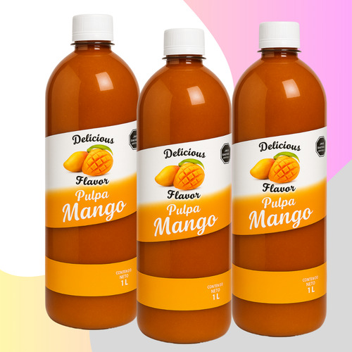 Pulpa De Mango 100% Fruta Natural 1lt
