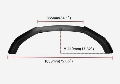 Imagen 8 de 9 de Líp R Universal Spoiler Faldón 3 Piezas Importando Bumper