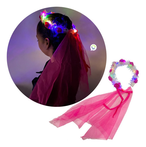 Diadema Led De Flores Foamy Luminosa Tiara Df5c