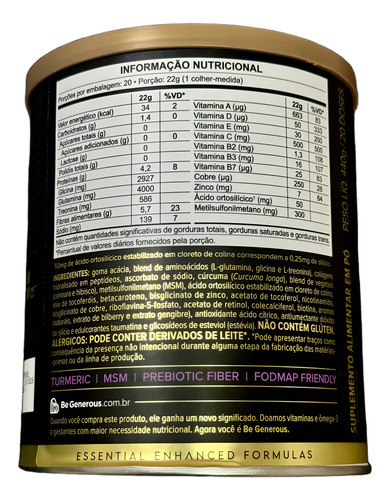 Collagen Gut Lata 440g/20ds Sabor Uva Essential