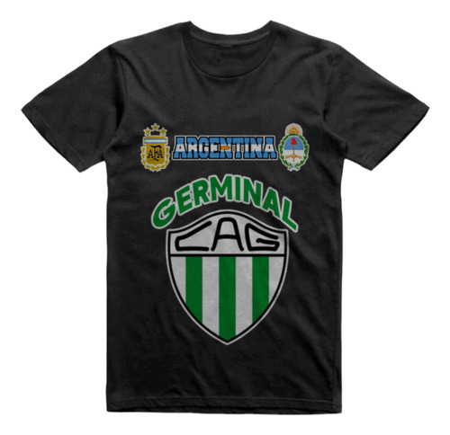 Remera Infantil Negra Germinal De Rawson