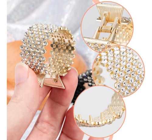 O Pinzas Para El Pelo Con Diamantes De Imitación, 3