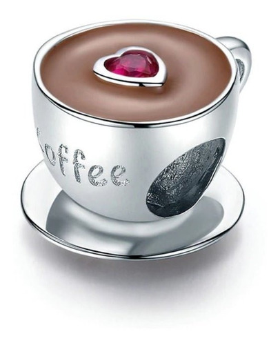 Charm Dije Taza De Café Fabricado En Plata 925