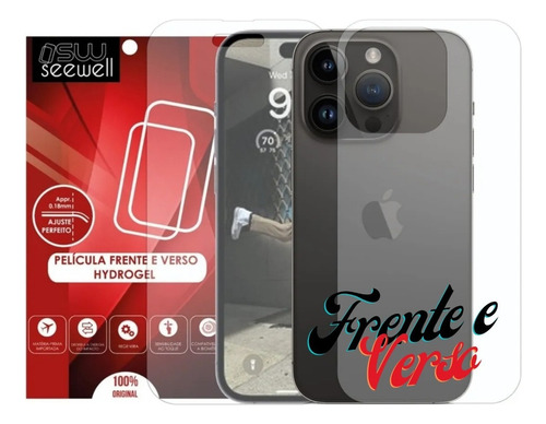 Película Hydrogel Hd Frente E Verso P/ iPhone Vários Modelos