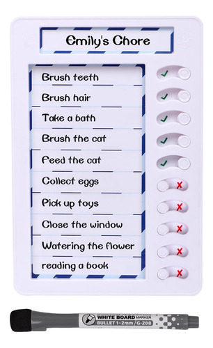 Tabla De Tareas Borrable Para Niños, Reutilizable, Tablero D
