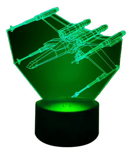 Lámpara 3d App Incluida Nave X-wing Rebelde Star Wars 