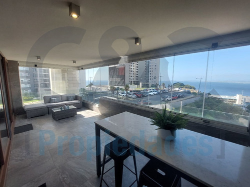 Moderno Dpto En C. Montemar Con Linda Vista Al Mar, 3 D, 2 B