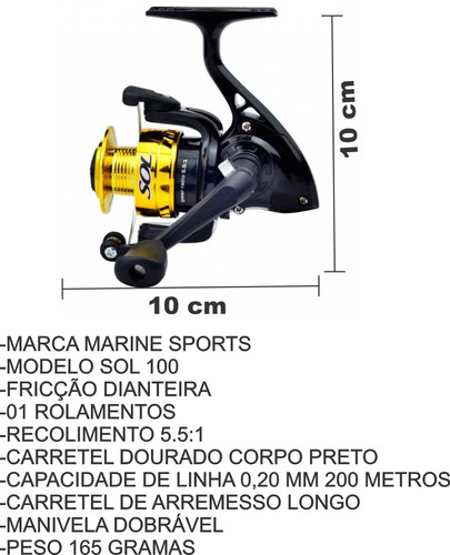 Kit Pesca Maleta Vara Molinete Linha Completo - 81 Itens