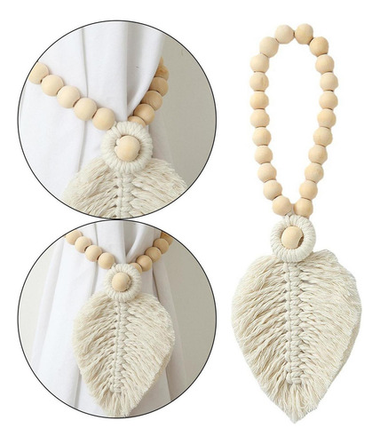Boho Macrame Cortina Tiebacks Cuerda Corbatas Cortinas