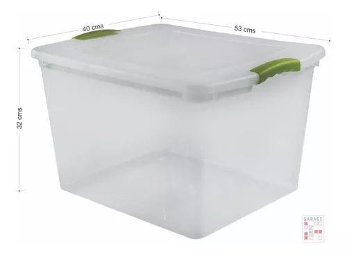 Set 2 Cajas Organizadoras Pack Organizador Plastico 45 Lts