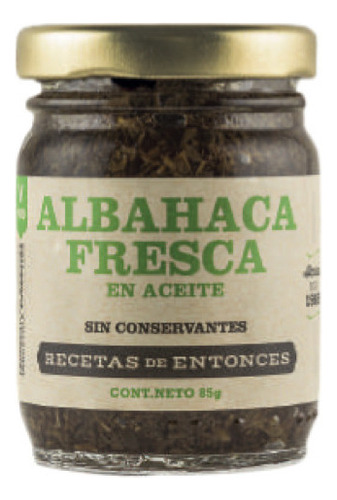 Albahaca Fresca 85 Gr Recetas De Entonces - Origen Argentina