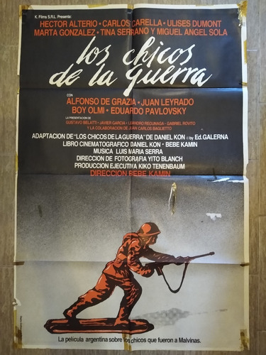 Afiche De La Película Los Chicos De La Guerra 1984